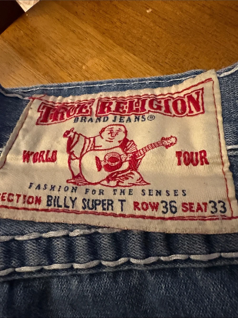 True Religion Denim Jeans with White Stitching
